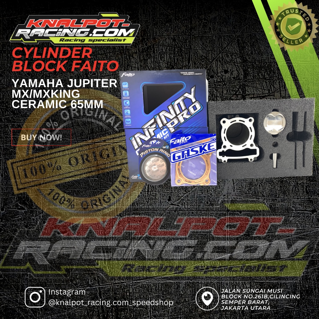 CYLINDER BLOCK BLOK FAITO YAMAHA JUPITER MX DAN MXKING CERAMIC 65MM 